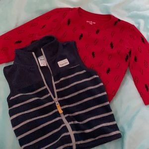 LOT- TODDLER sweater and vest. Size 18M